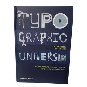 Typo Graphic Universe Hardcover Book Art Decor Typography Letterforms